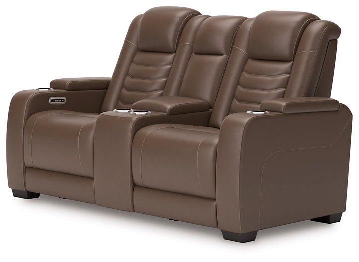 High Impact Power Reclining Loveseat with Console