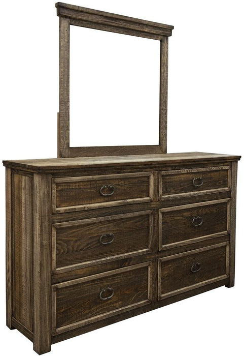 Montana 6 Drawer Dresser in Brown