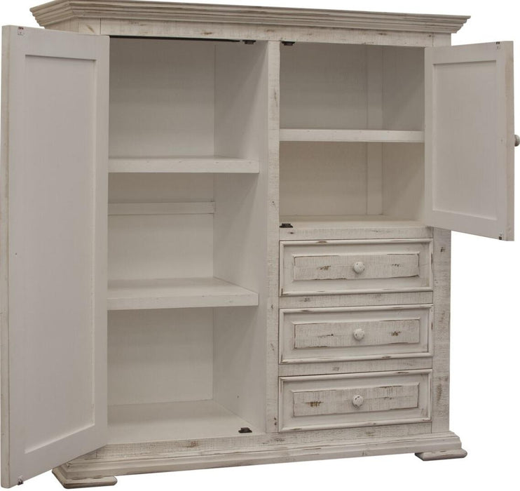 Terra 3 Drawer Gentleman's Chest in Distressed Vintage White