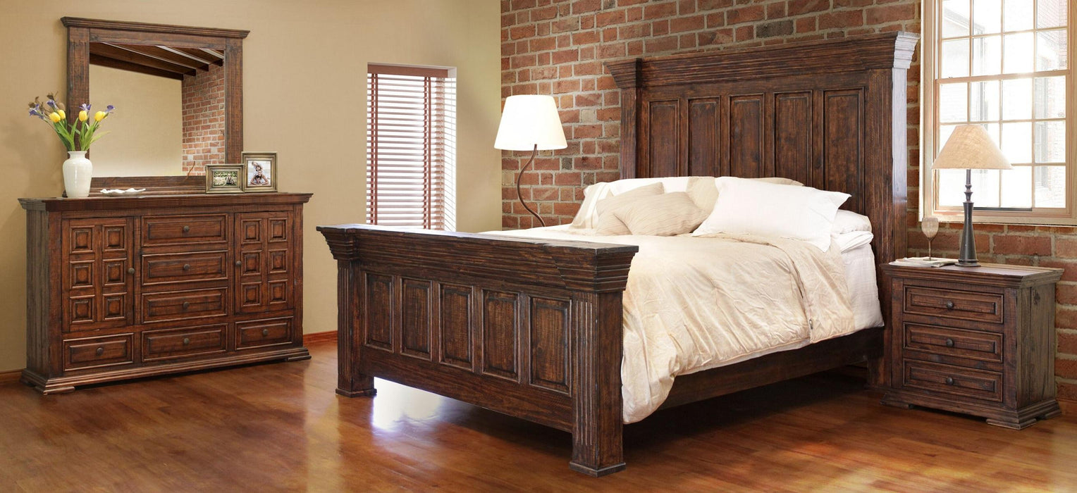 Terra California King Panel Bed in Chocolate