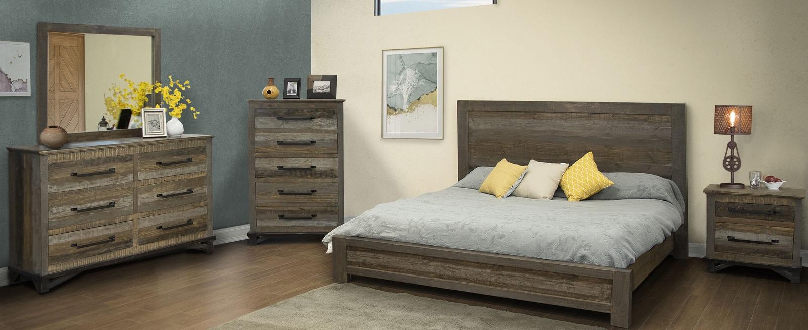 Loft Brown King Platform Bed in Brown