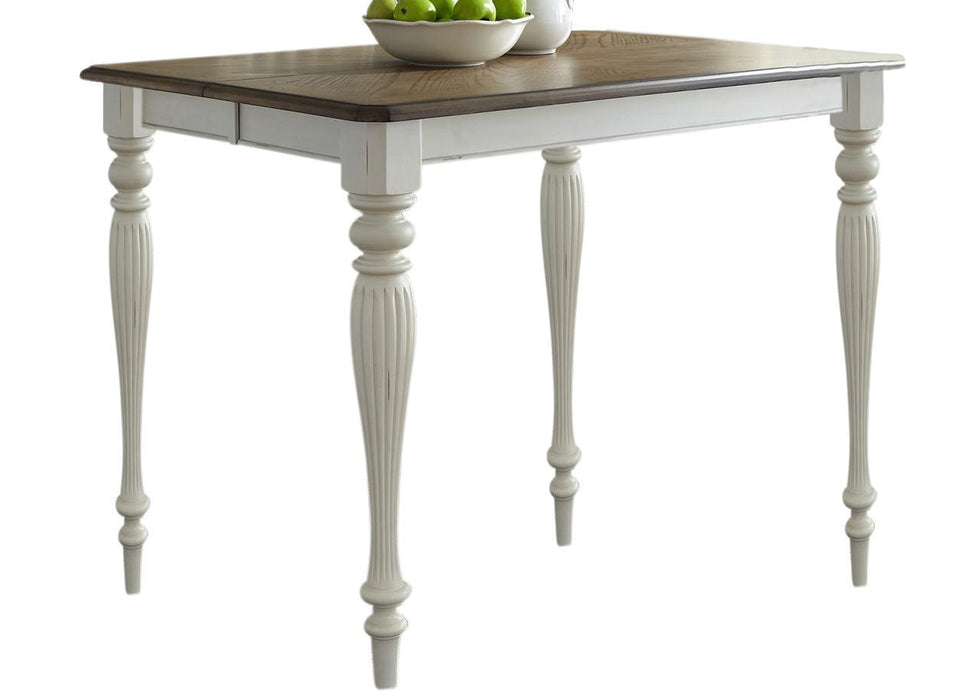 Liberty Furniture Cumberland Creek Gathering Table in Nutmeg/White image